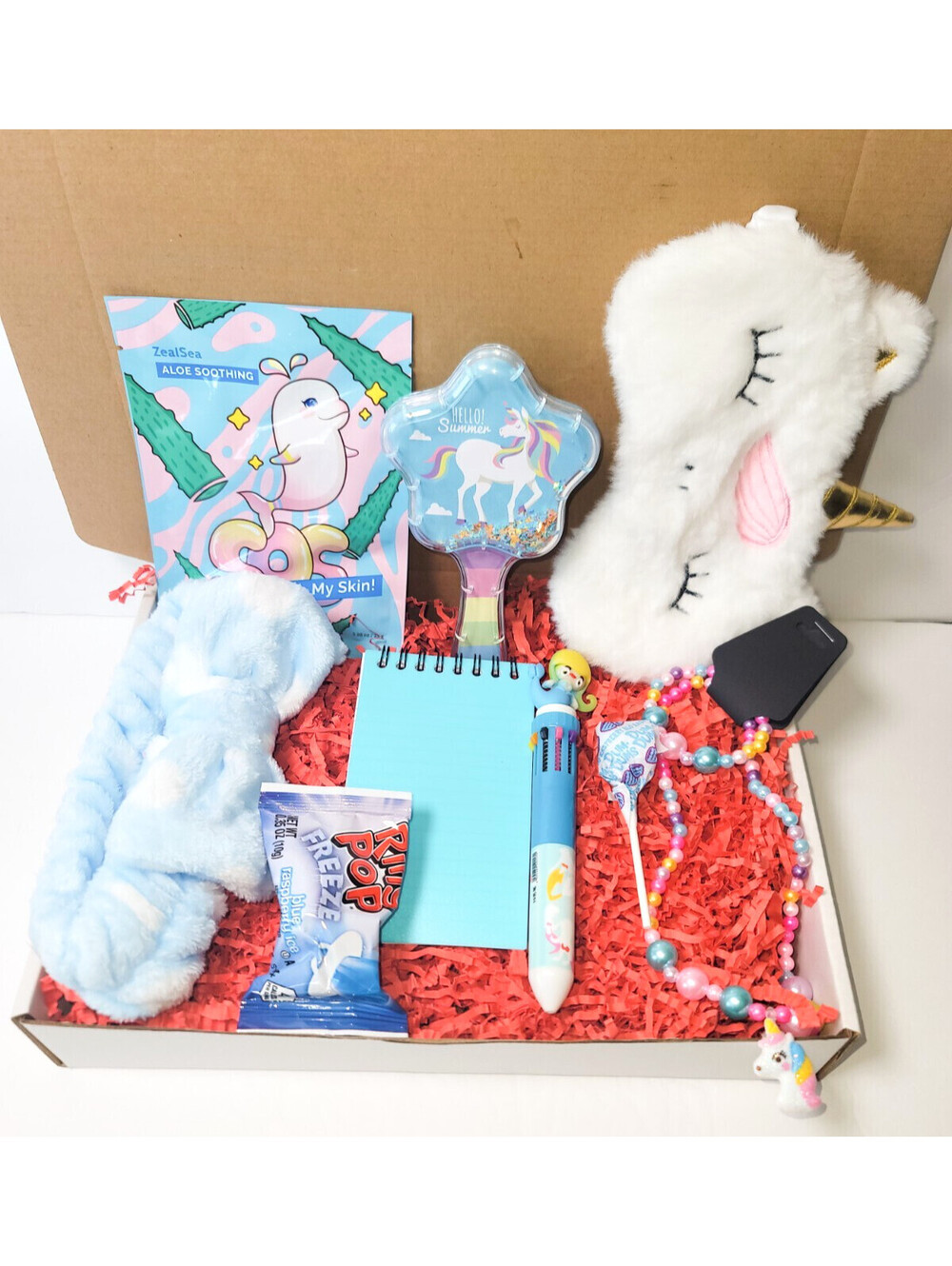 Girls Pink Self-Care Gift Box with Plush Sleep Mask